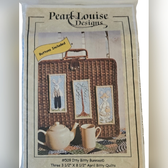 Pearl Louise Designs Itty-Bitty Bunnies Needlework kit. - Picture 1 of 4